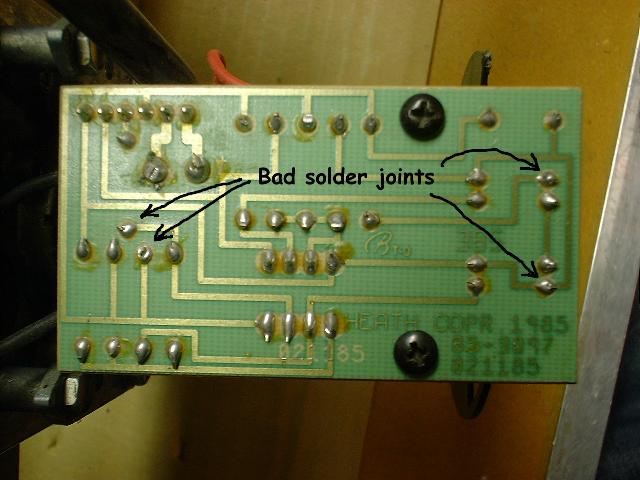 Bad solder connections!