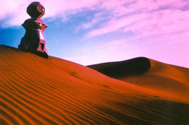 Androbot BOB in the desert